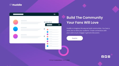 Huddle-landing-page - Mobile first - HTML & CSS coding challenge solution