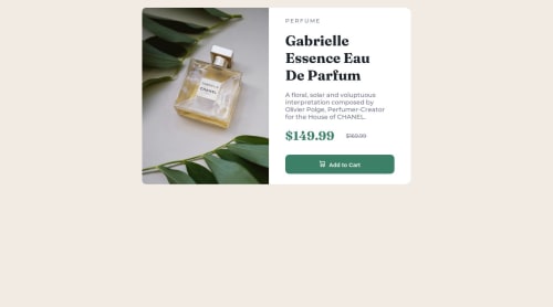 Responsive Product card with CSS and HTML coding challenge solution
