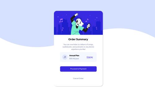 Order Summary Component - HTML/CSS coding challenge solution