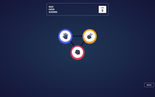 React rock paper scissors game, mobile first coding challenge solution