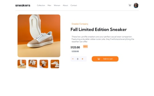 Frontend Mentor | Responsive E-commerce product page using HTML CSS and ...
