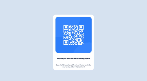 QR component using HTML + CSS coding challenge solution