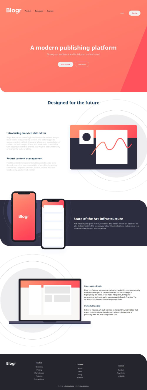 blogr-landing-page-main HTML & CSS coding challenge solution