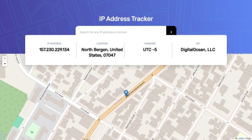 ip address tracker using ipgeolocation API coding challenge solution