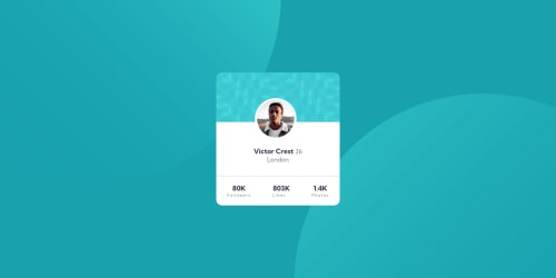 profile card with css coding challenge solution