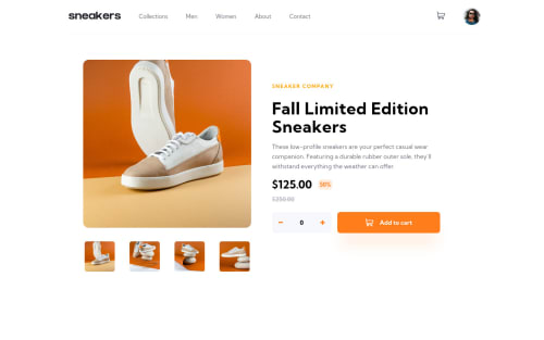 Responsive Ecommerce Product Page built with React & SCSS coding ...
