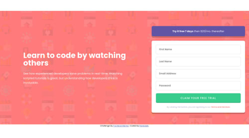 HTML, CSS and Vanilla JS coding challenge solution
