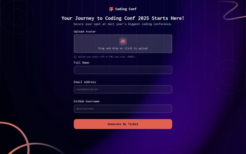 Ticket generator using SASS, JS and HTML coding challenge solution