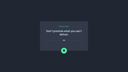Advice generator app coding challenge solution