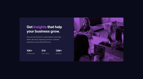 Stats Preview Component with CSS Grid coding challenge solution