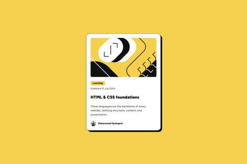 HTML & CSS foundations coding challenge solution | Frontend Mentor