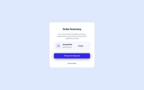 Order Summary Component coding challenge solution