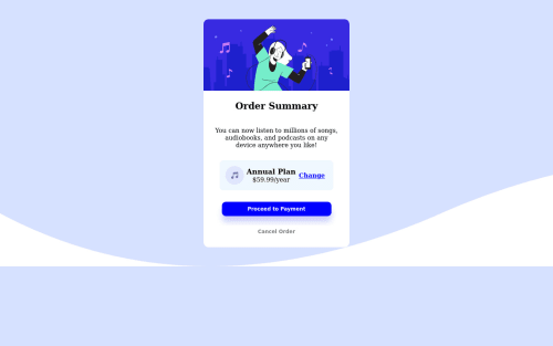 Order summary component challenge hub by Ayush coding challenge solution