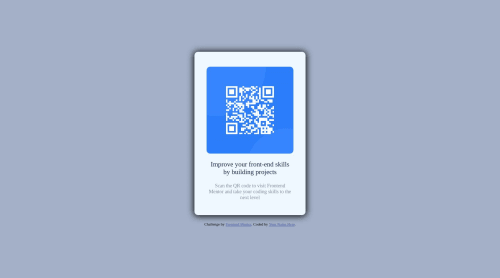 Responsive Qr code component using html and css coding challenge solution