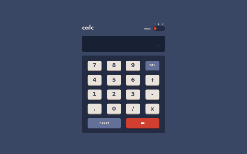 Calculator using HTML, CSS and vanilla JavaScript coding challenge solution