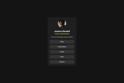 Responsive Social Links Profile Page using HTML, CSS coding challenge ...