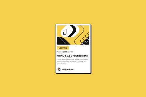blog preview challenge coding challenge solution | Frontend Mentor