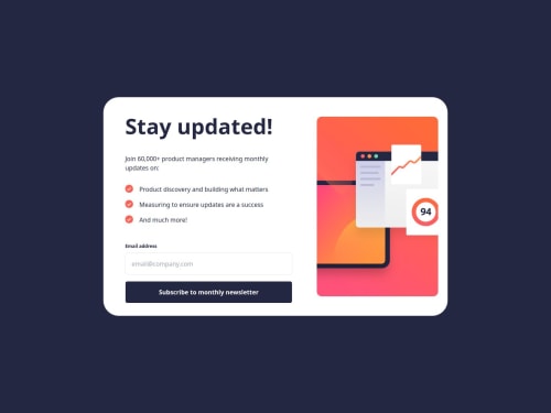 Newsletter Signup Form with React, Formik, and Tailwind CSS coding ...