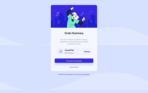 Frontend Mentor | order summary card bulit with HTML and CSS coding ...