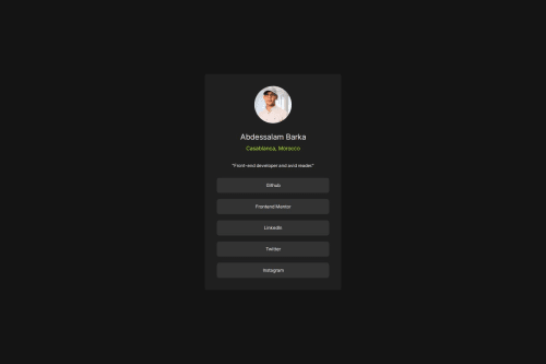 Frontend Mentor | Responsive Social links profile using Tailwind CSS ...