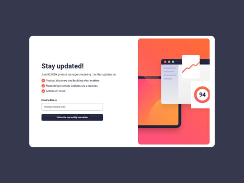 newsletter coding challenge solution