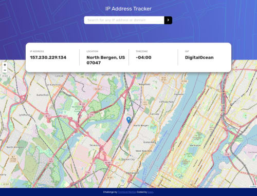 IP Address Tracker using HTML, CSS & JS coding challenge solution