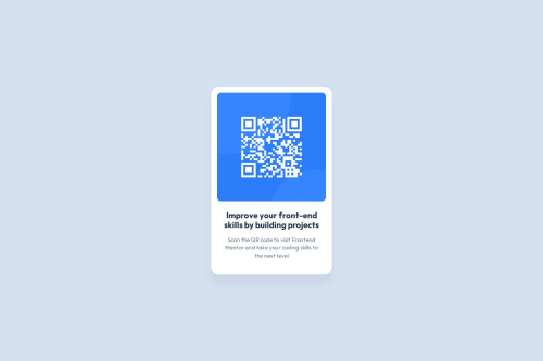 Responsive QR Card Component with HTML and CSS coding challenge solution