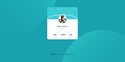 Responsive profile card, Vanilla CSS coding challenge solution