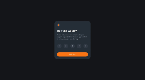 Interactive Rating Card using HTML CSS & JS coding challenge solution