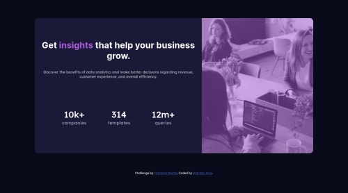 Responsive stats review card component coding challenge solution