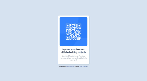 QR Code Component using HTML, CSS coding challenge solution