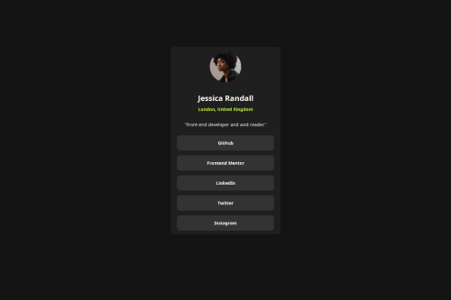 Responsive social links profile page with html, css only coding ...