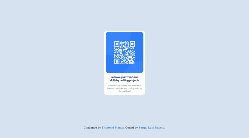 QR Code page in Html and CSS coding challenge solution