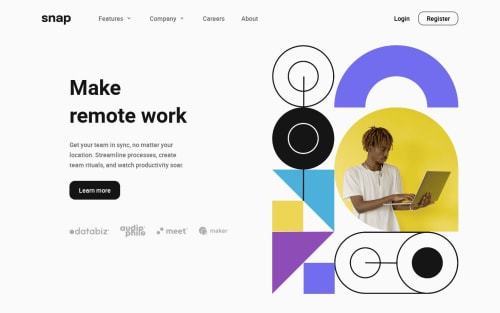 Intro with Dropdown Navigation Menu using flexbox and grid coding ...