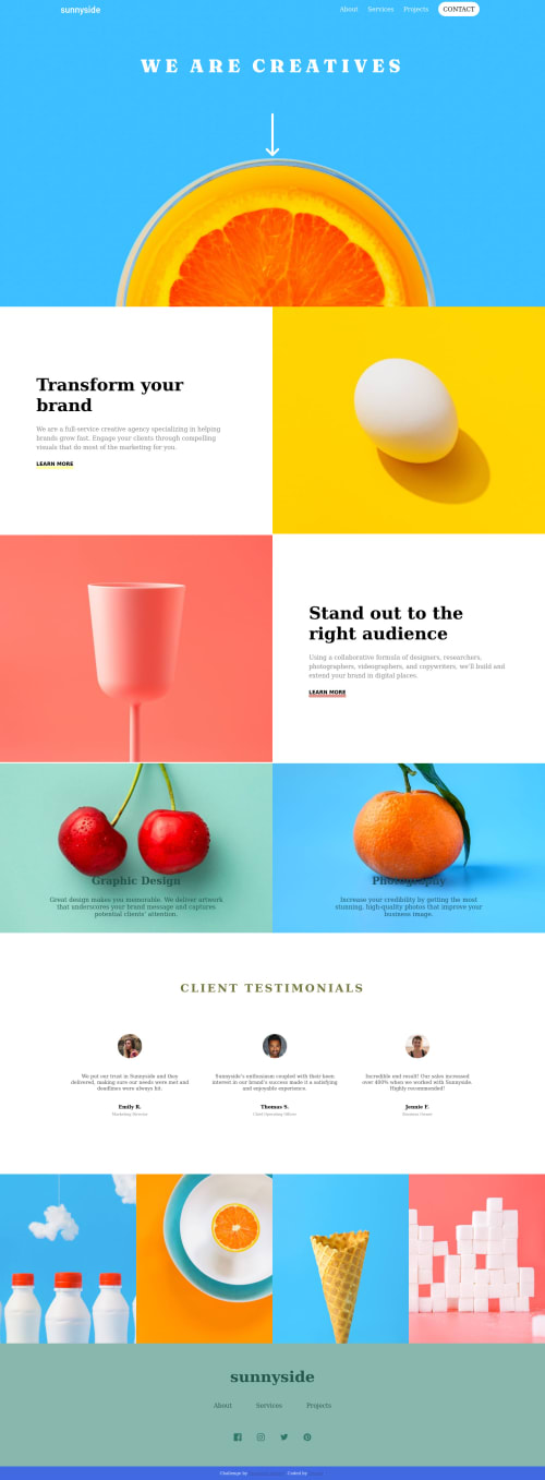 Static Website using HTML, CSS and Vanilla JavaScript coding challenge ...