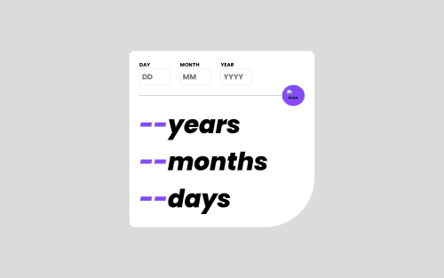age calculator app main with HTML, CSS and JS coding challenge solution