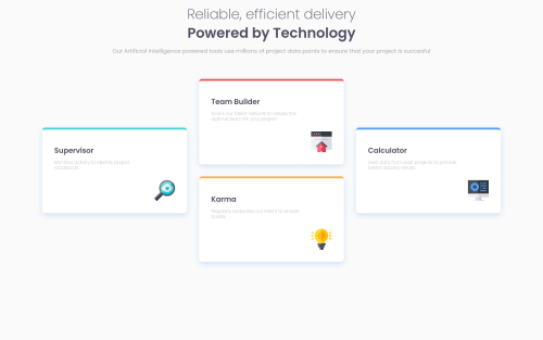 4 Card feature using CSS Grid and Flexbox coding challenge solution
