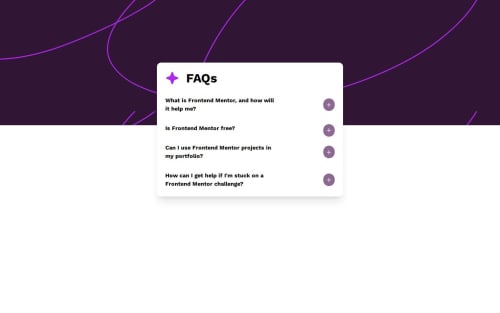 Responsive Faq Accordion using tailwindcss coding challenge solution