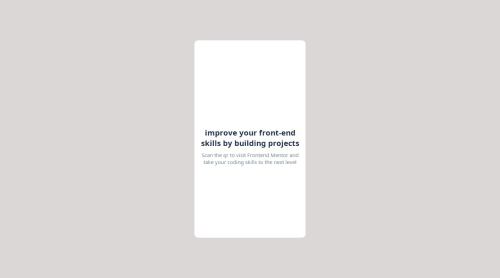 Responsive qr code card design by html css coding challenge solution