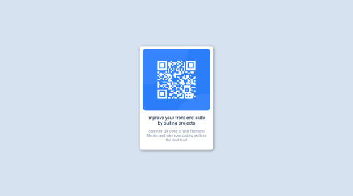 QR Code component using html and css coding challenge solution