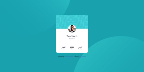A simple profile card coding challenge solution