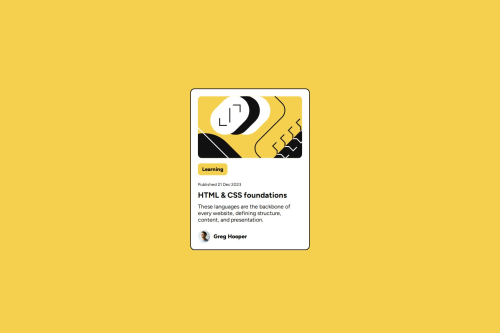 Blog preview card's solution coding challenge solution