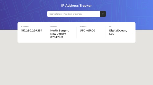 IP Address Tracker using React/Storybook/MSW coding challenge solution