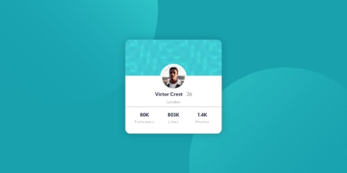 Simple Profile card component Made with Html, and Css coding challenge ...