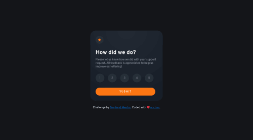 Interactive Rating Component (React) FINAL coding challenge solution
