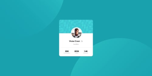 Profile card using html and css coding challenge solution | Frontend Mentor