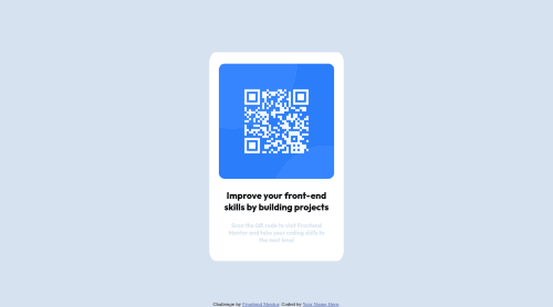 Responsive QR component using HTML and css only coding challenge solution