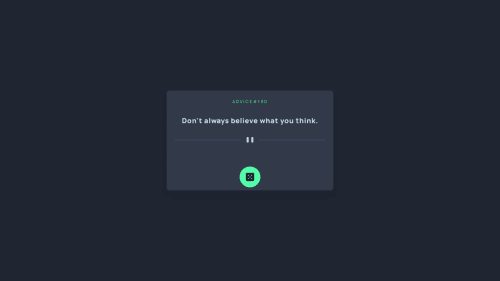 advice generator reactjs+tailwind coding challenge solution