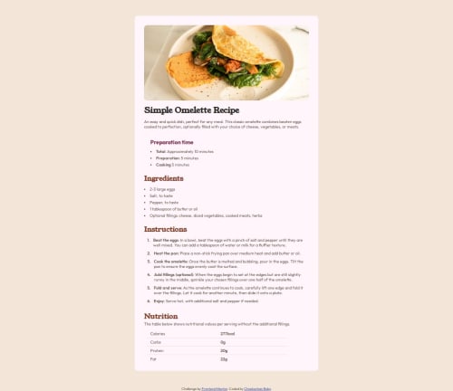 cooking unit converter using html, css and javascript... Recipe page using HTML and CSS coding challenge solution