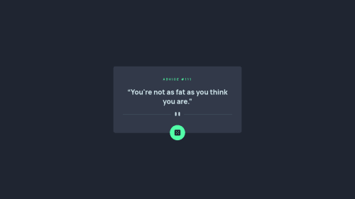 Advice Generator App Using SCSS coding challenge solution